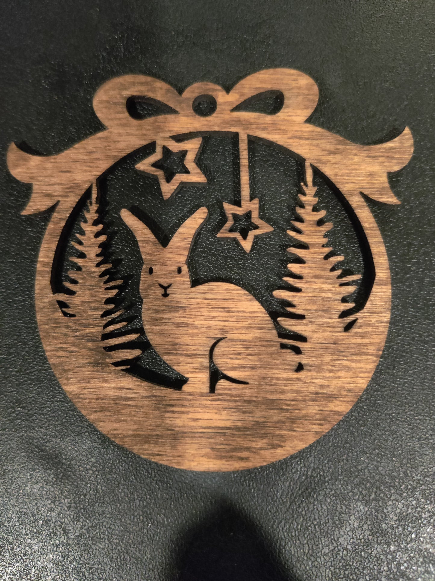 Rabbit winter christmas ornament